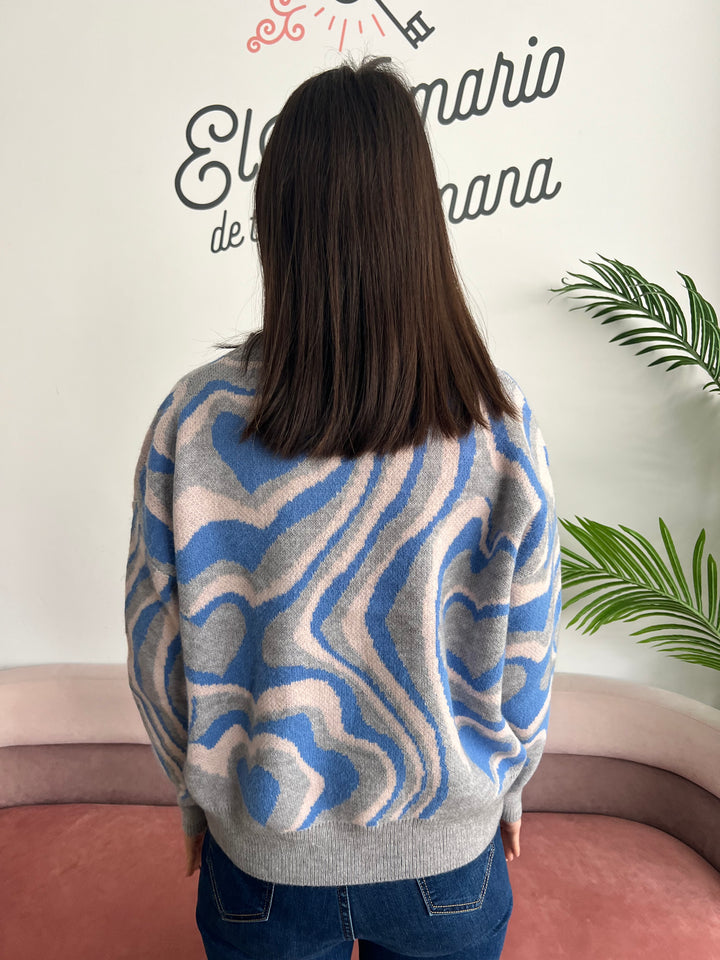 Jersey Corazones azul