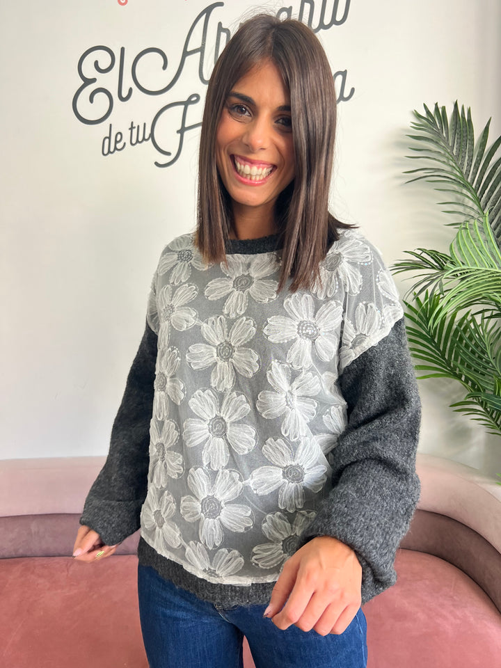 Jersey Jimena gris oscuro