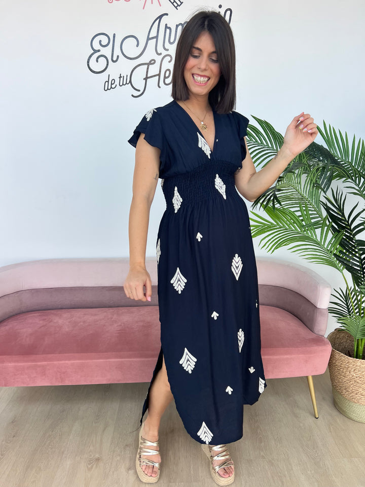 Vestido Iratxe azul marino
