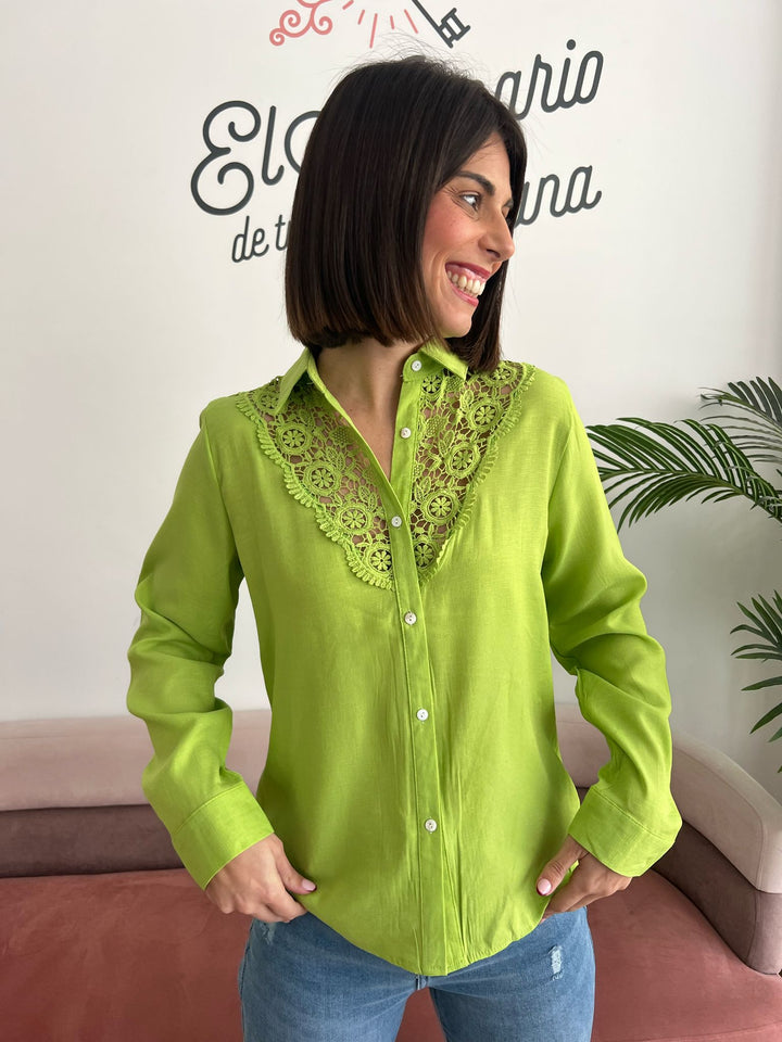Camisa Laura verde lima