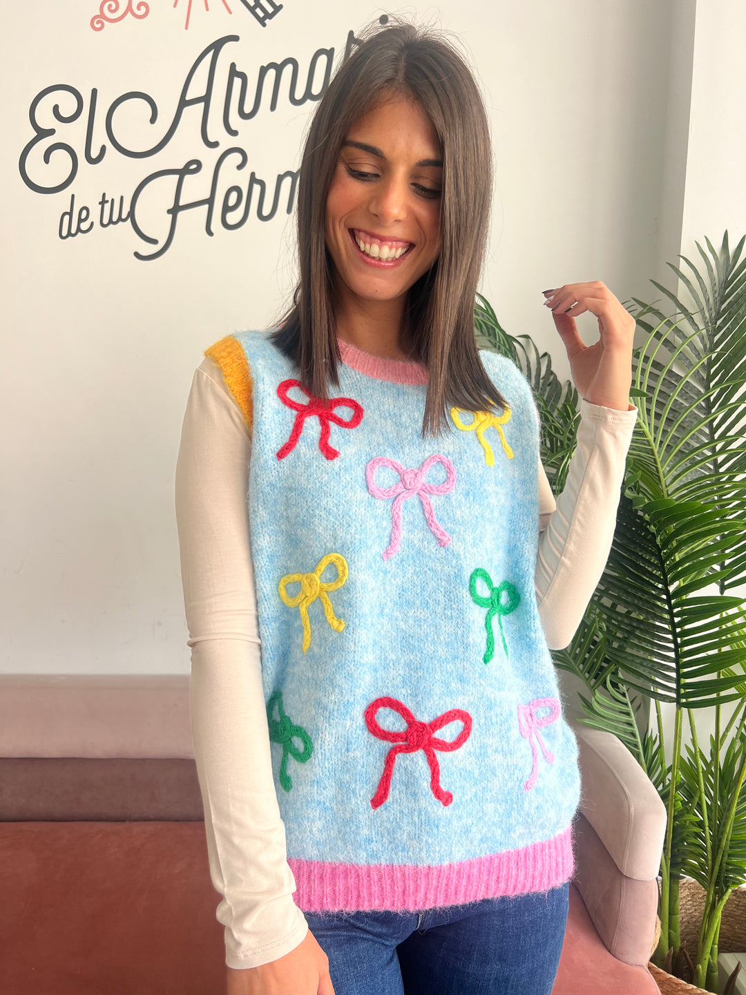 Chaleco Julia celeste