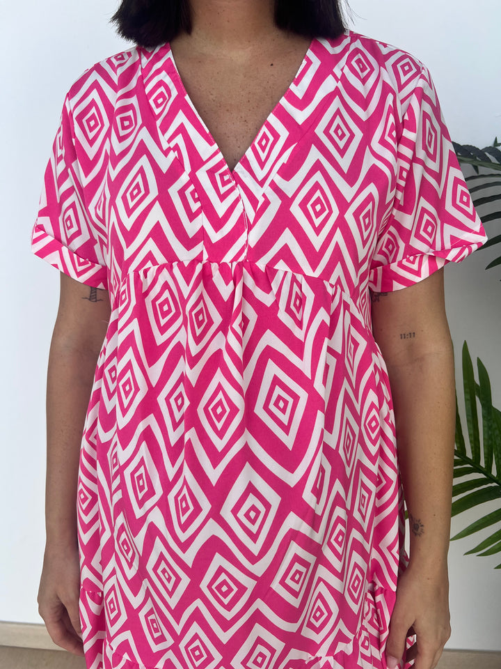 Vestido Abril fucsia