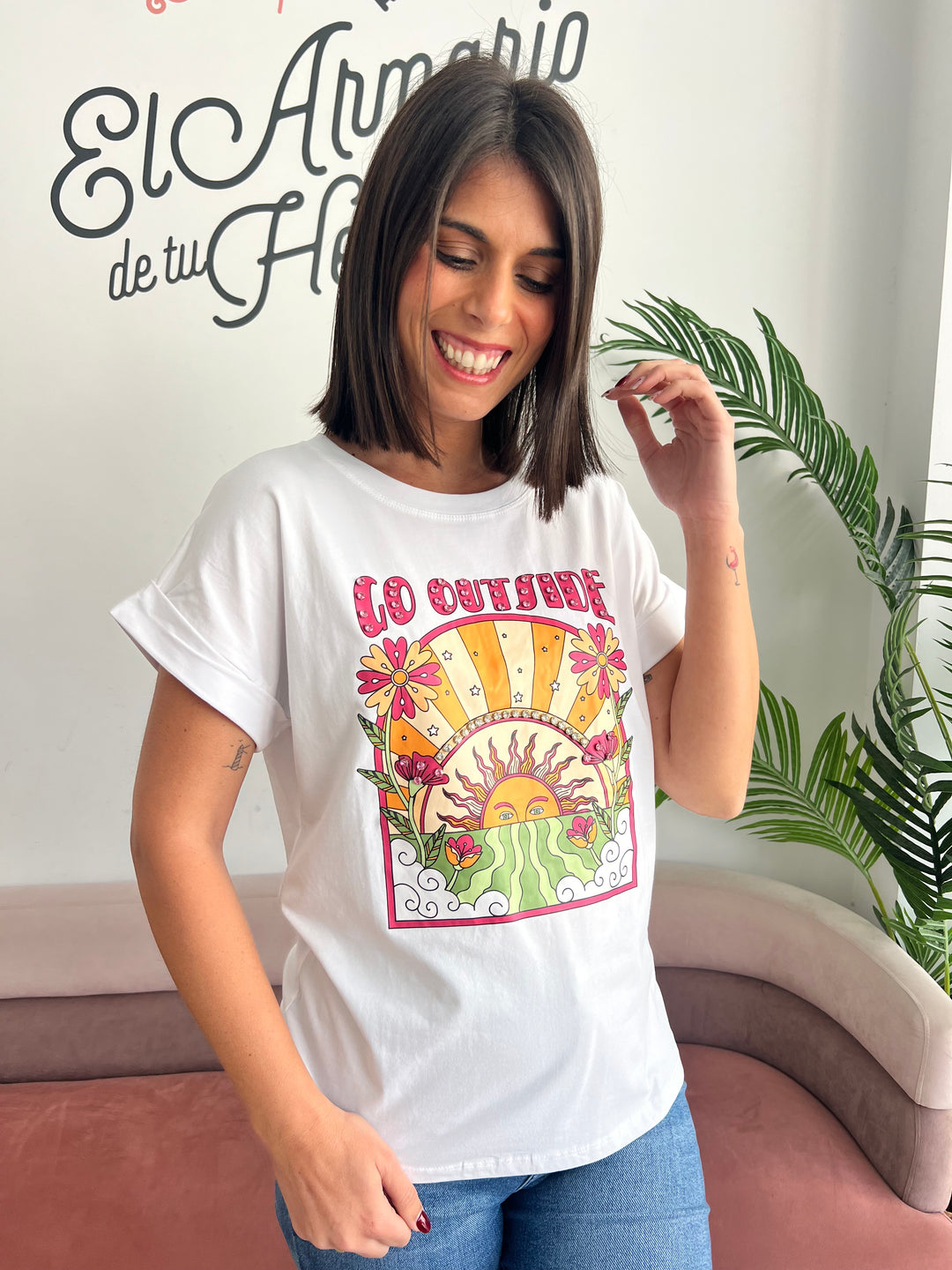 Camiseta Outside blanco