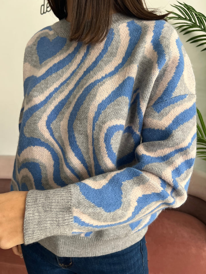 Jersey Corazones azul