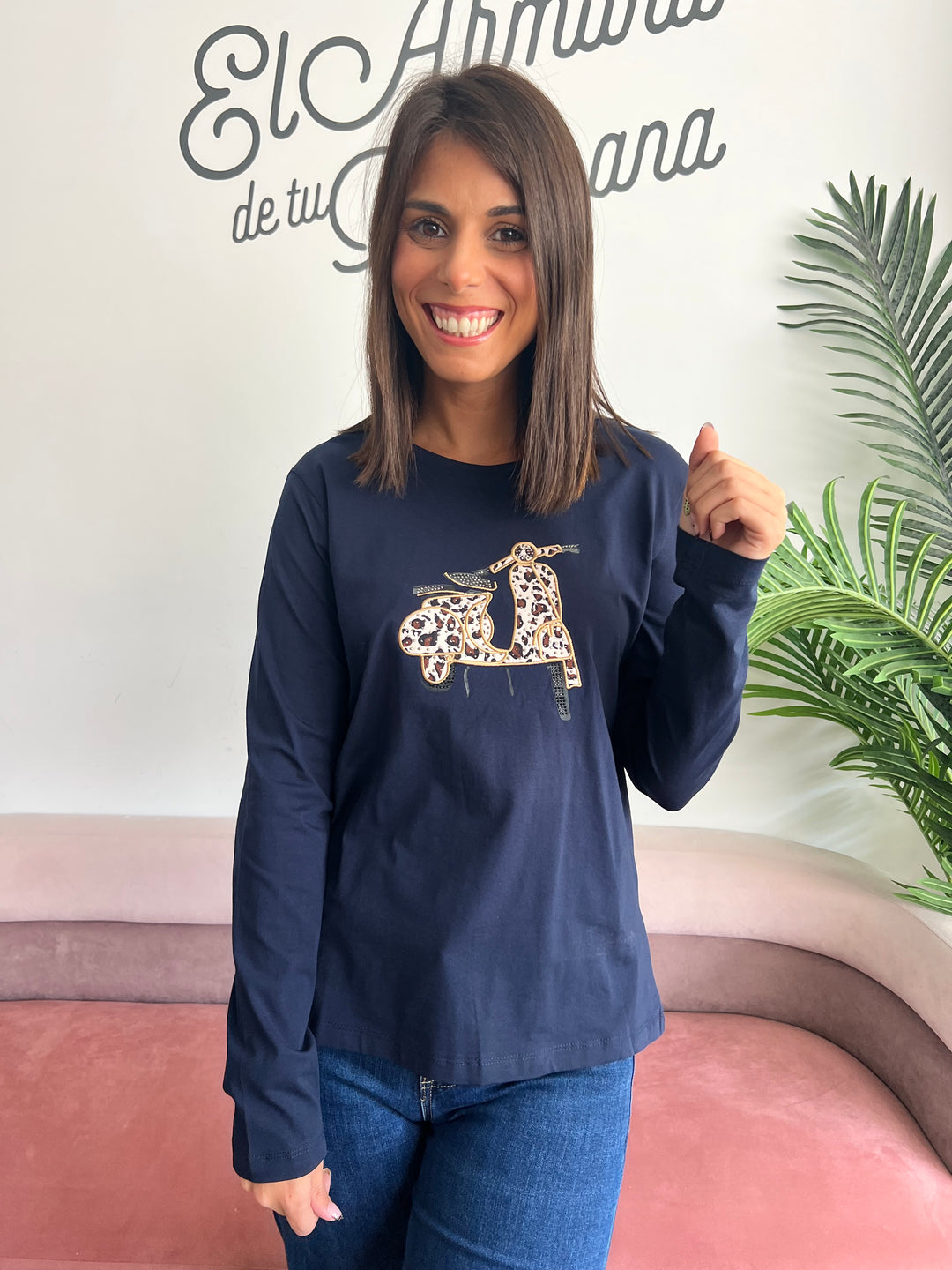 Camiseta Vespa azul marino