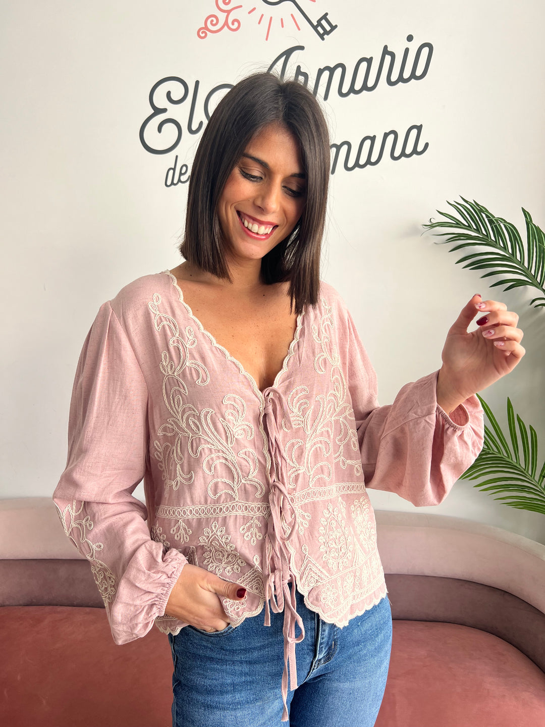 Camisa Lety rosa