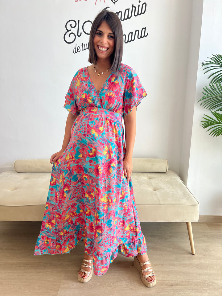 Vestido Xiomara fucsia