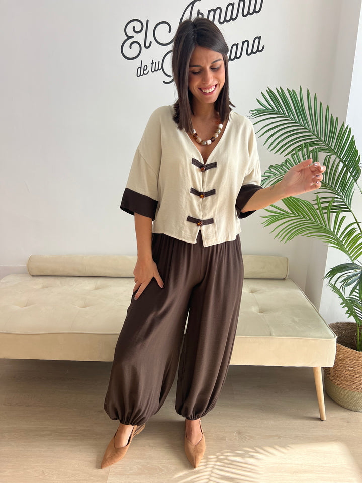 Conjunto Sandra marrón