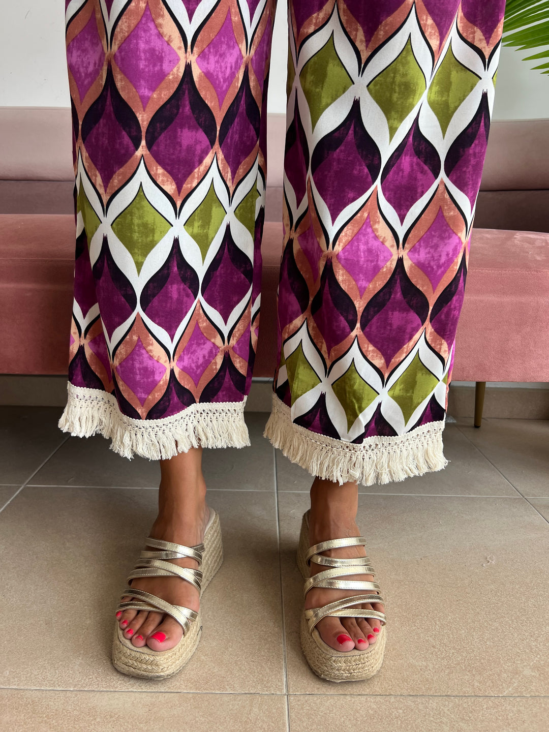 Pantalón Carlota buganvilla