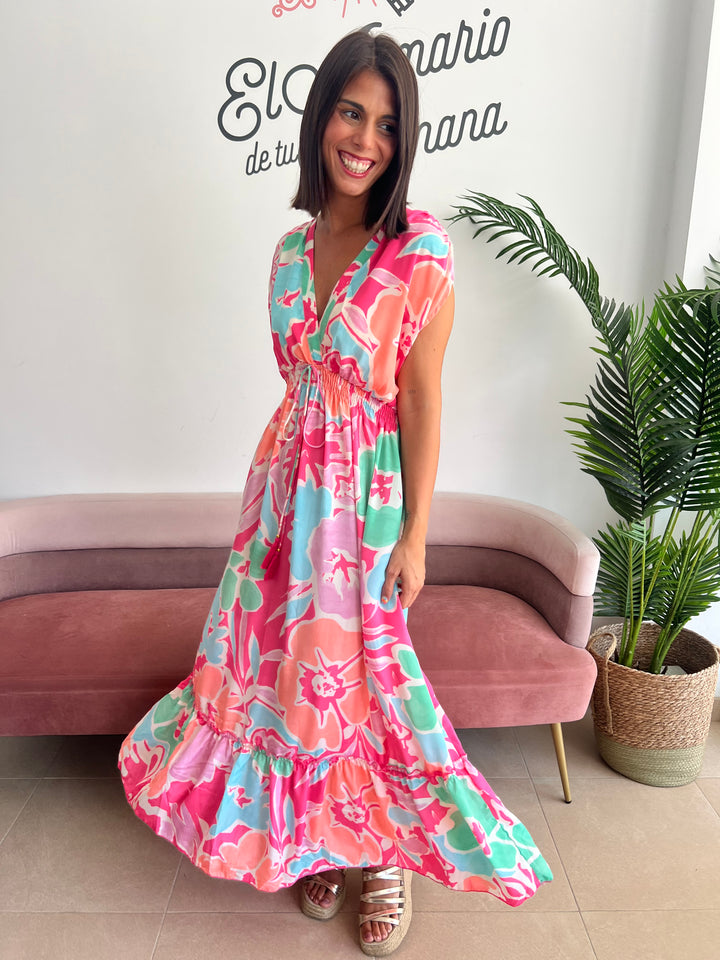 Vestido Calpe fucsia
