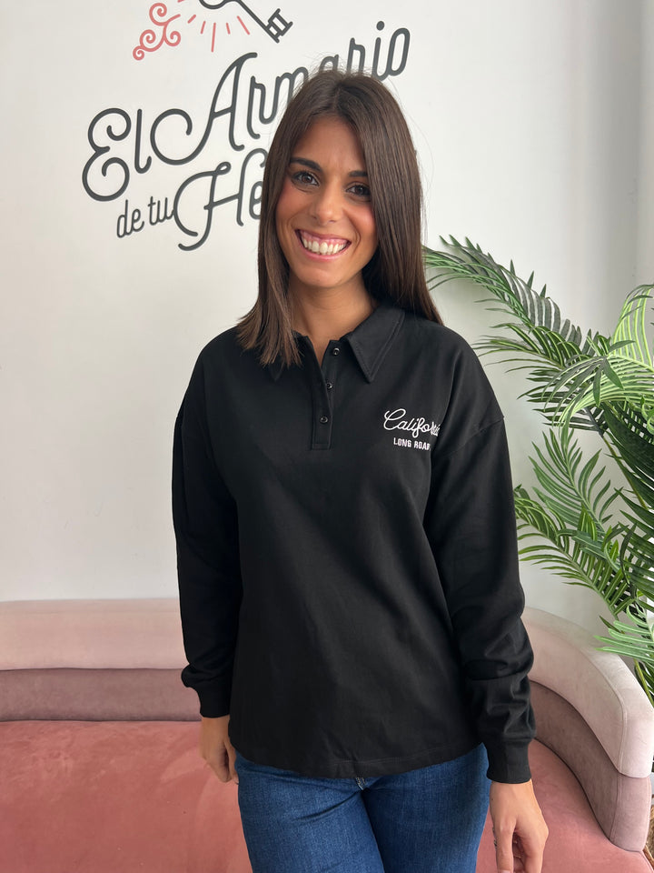 Sudadera Long Road negro