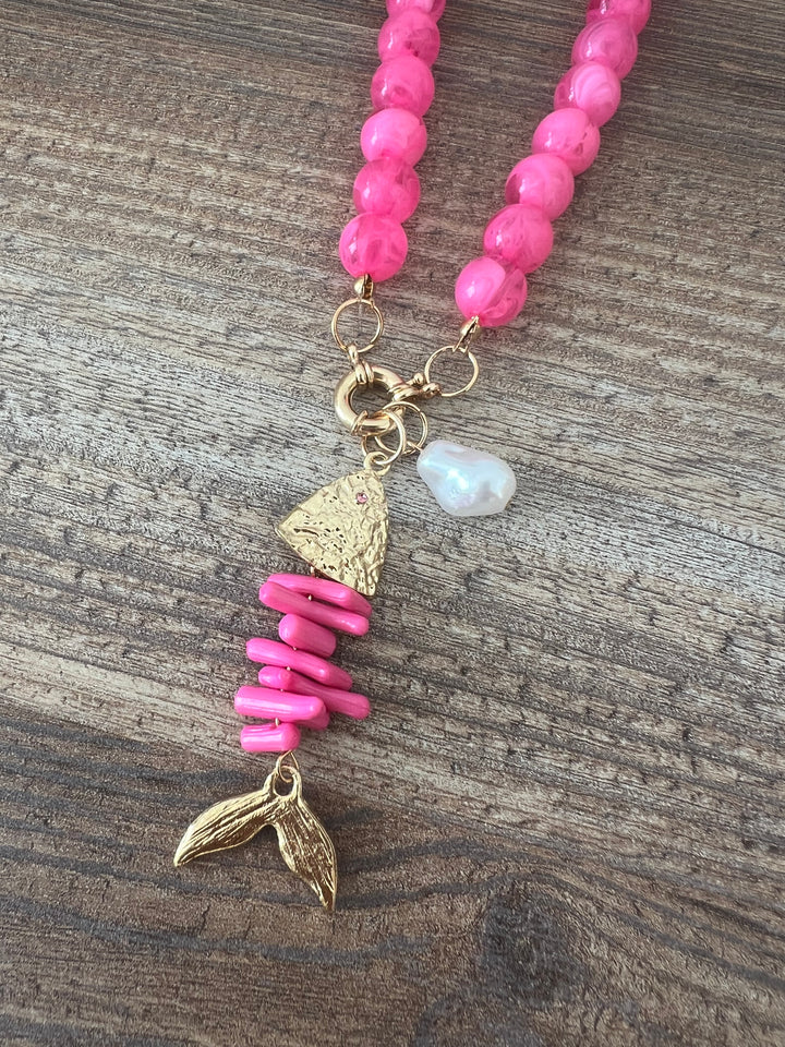 Collar Bone fucsia (no acero)