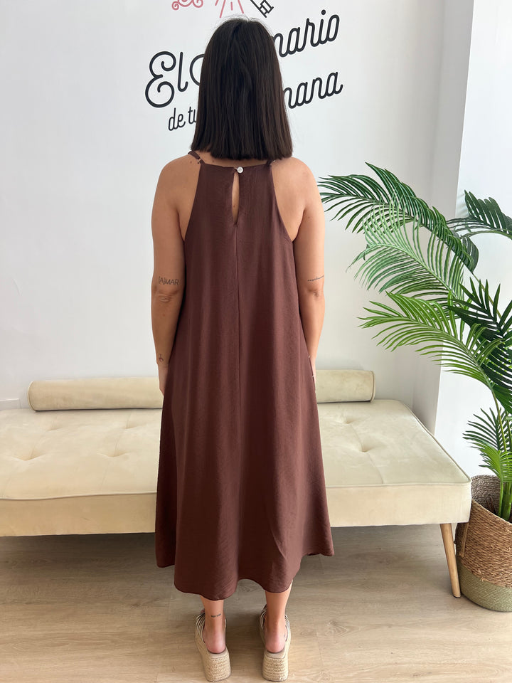 Vestido Alma marrón