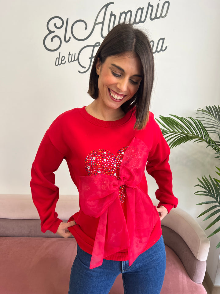 Sudadera Lazo rojo