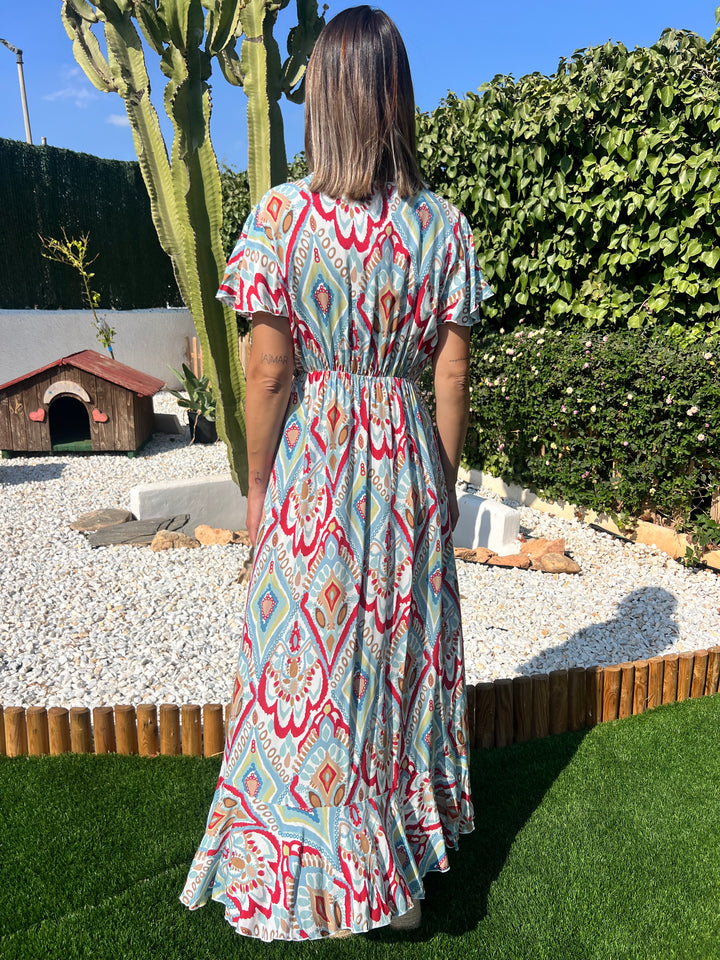 Vestido Adina turquesa