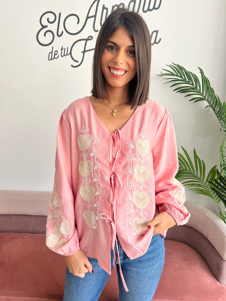 Camisa Lía rosa