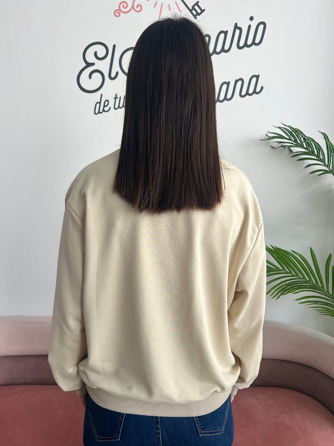 Sudadera Butterfly beige