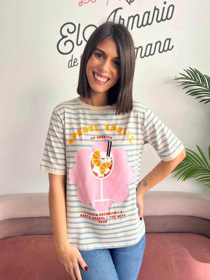 Camiseta Aperol azul