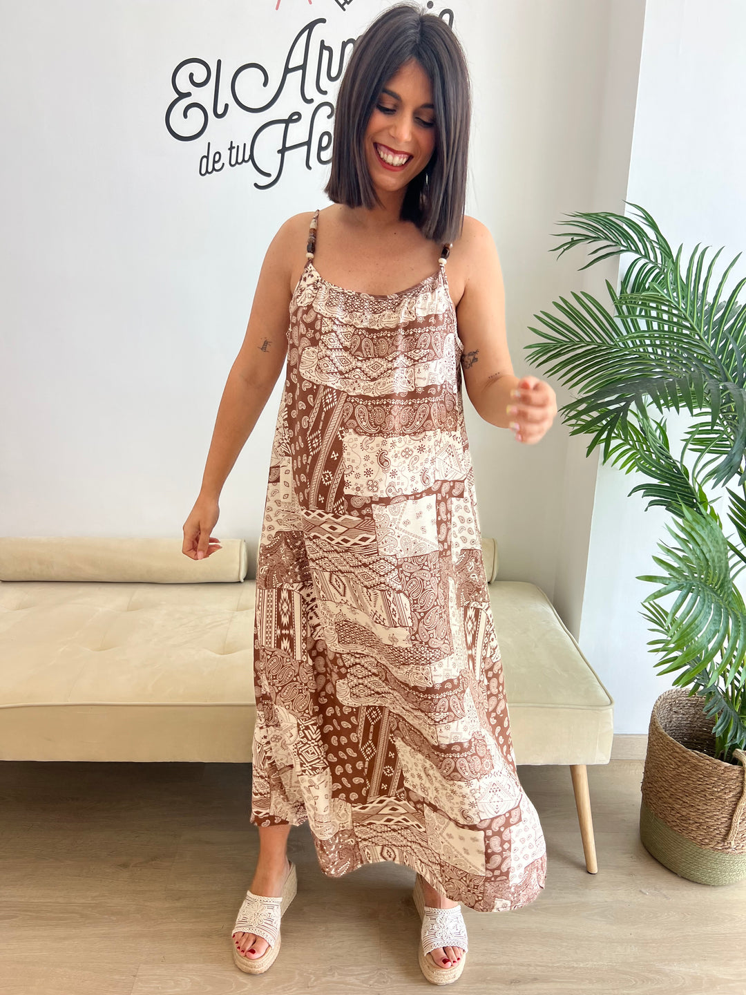 Vestido Bela marrón