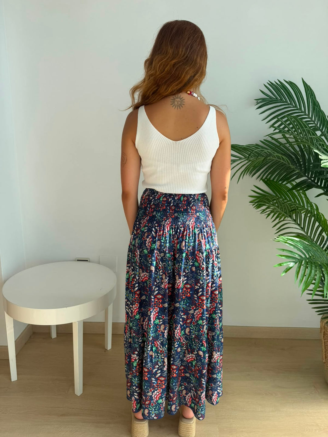 Falda Nerea azul marino