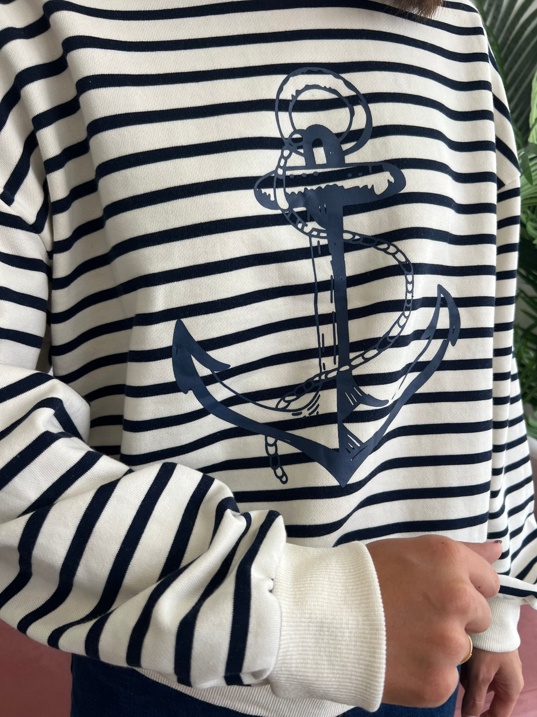 Sudadera Navy beige