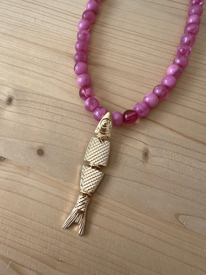 Collar Fish rosa