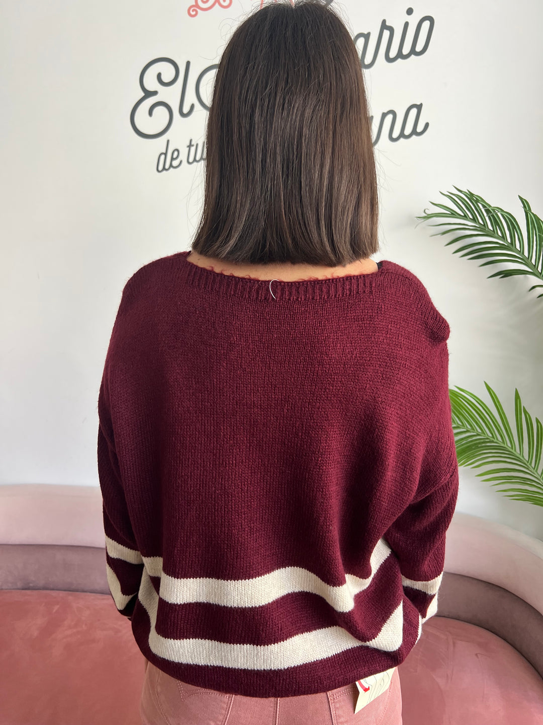 Jersey Abril burdeos