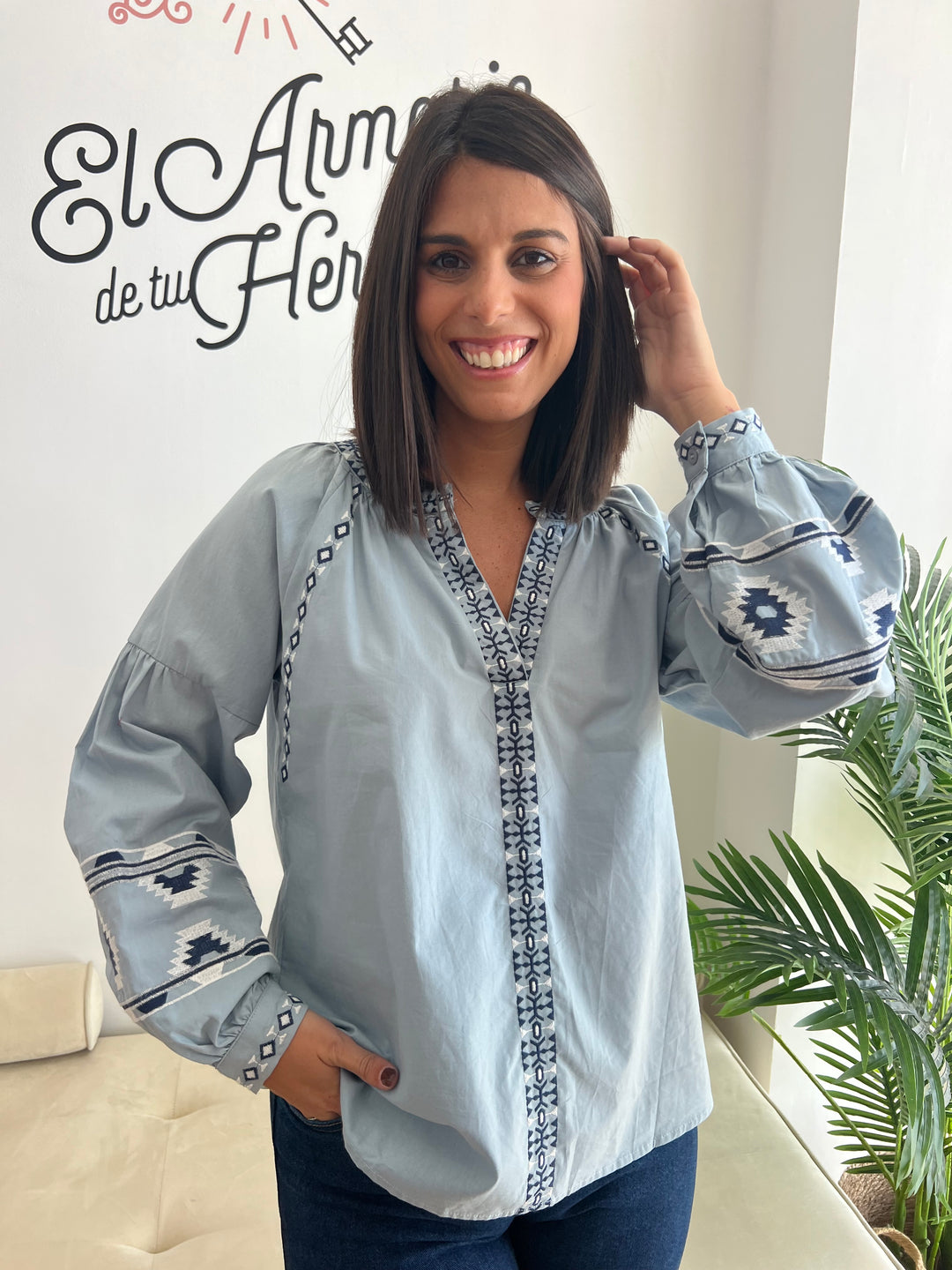 Blusa Nayala celeste
