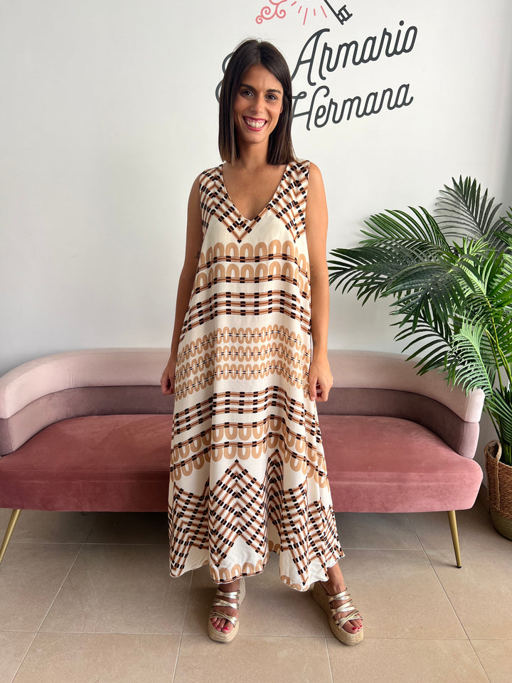 Vestido Tania beige