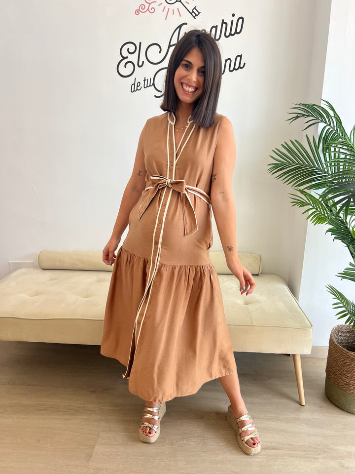 Vestido Alejandra camel