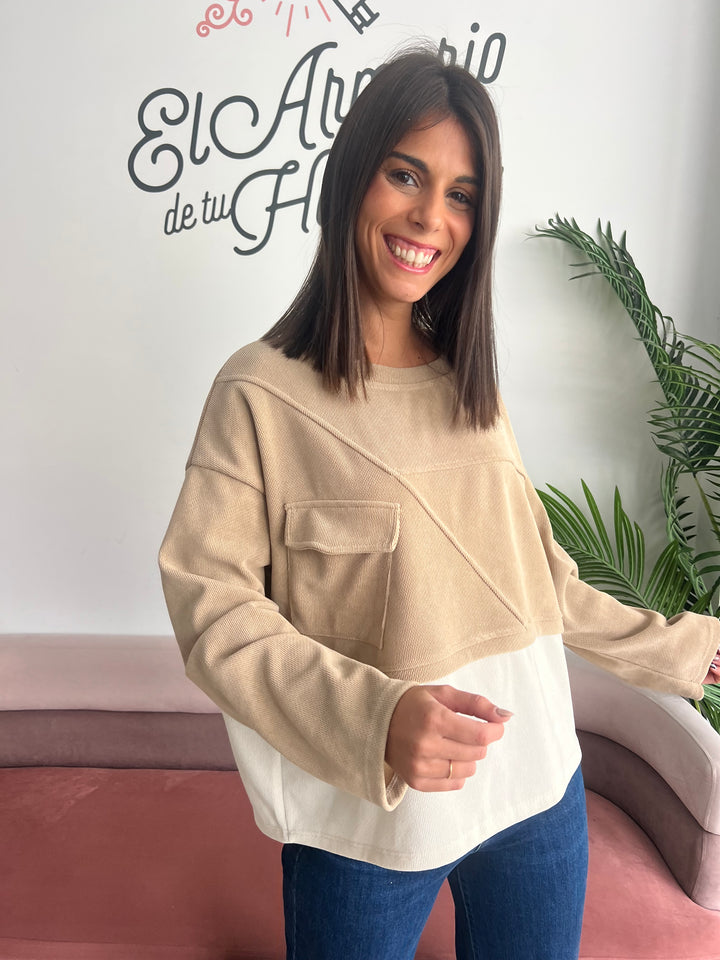 Sudadera Alejandra beige oscuro