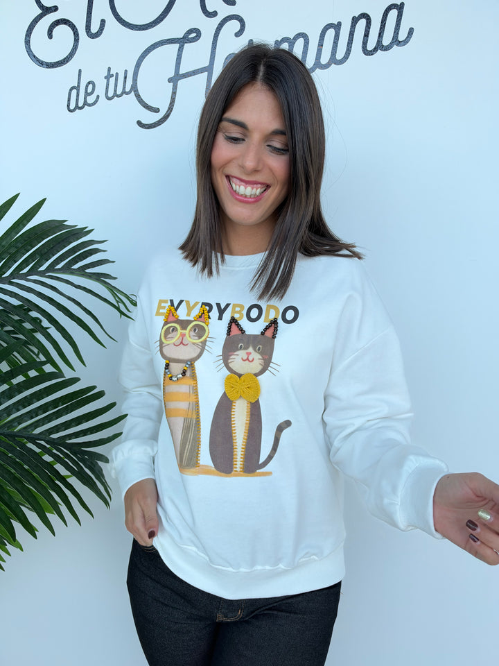 Sudadera Milu blanca