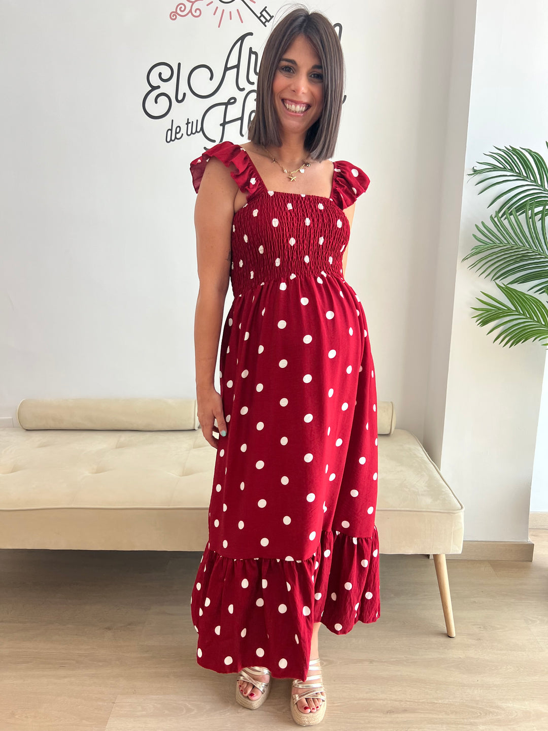 Vestido Marisol burdeos
