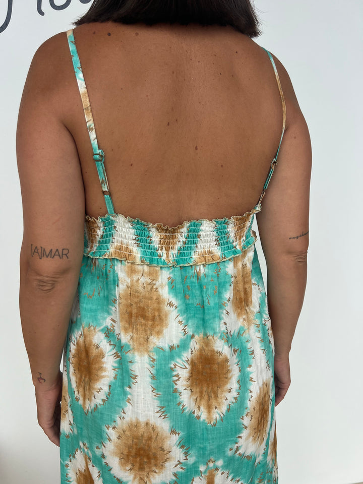 Vestido Devi turquesa