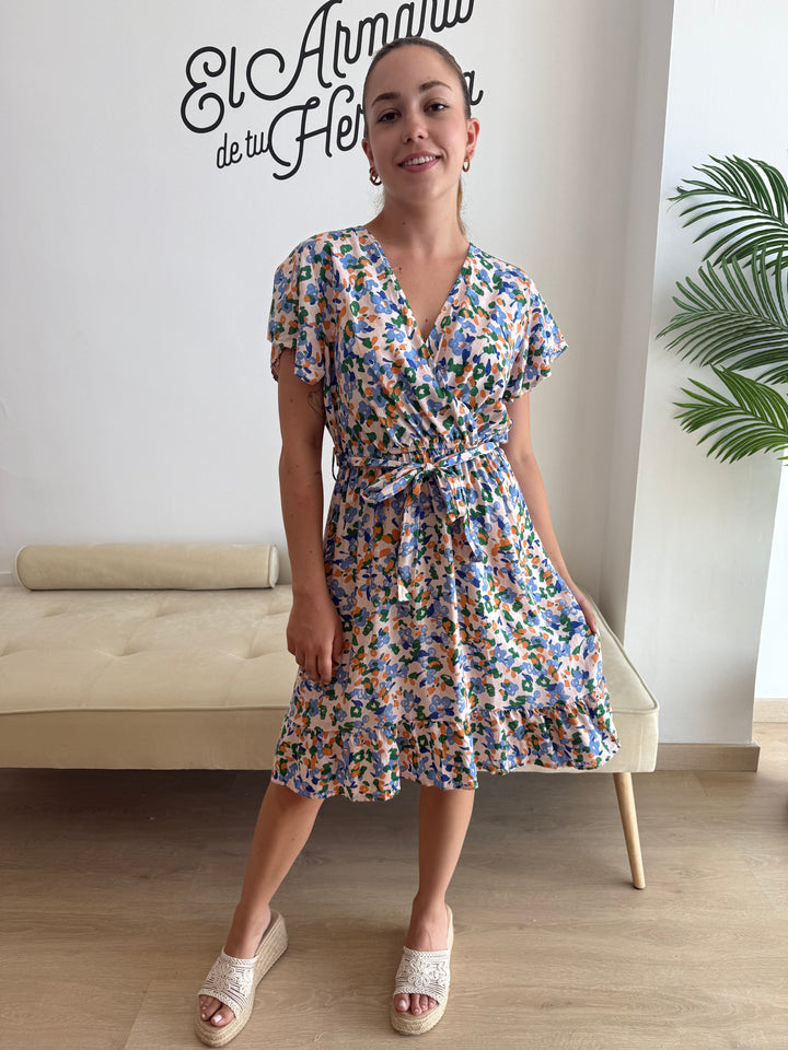 Vestido Nieves corto azul