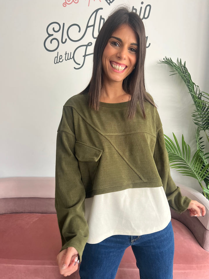 Sudadera Alejandra verde oscuro