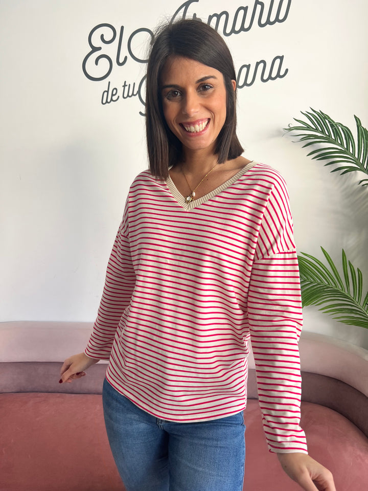 Camiseta Sofía fucsia