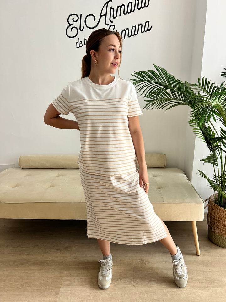 Conjunto Marine beige