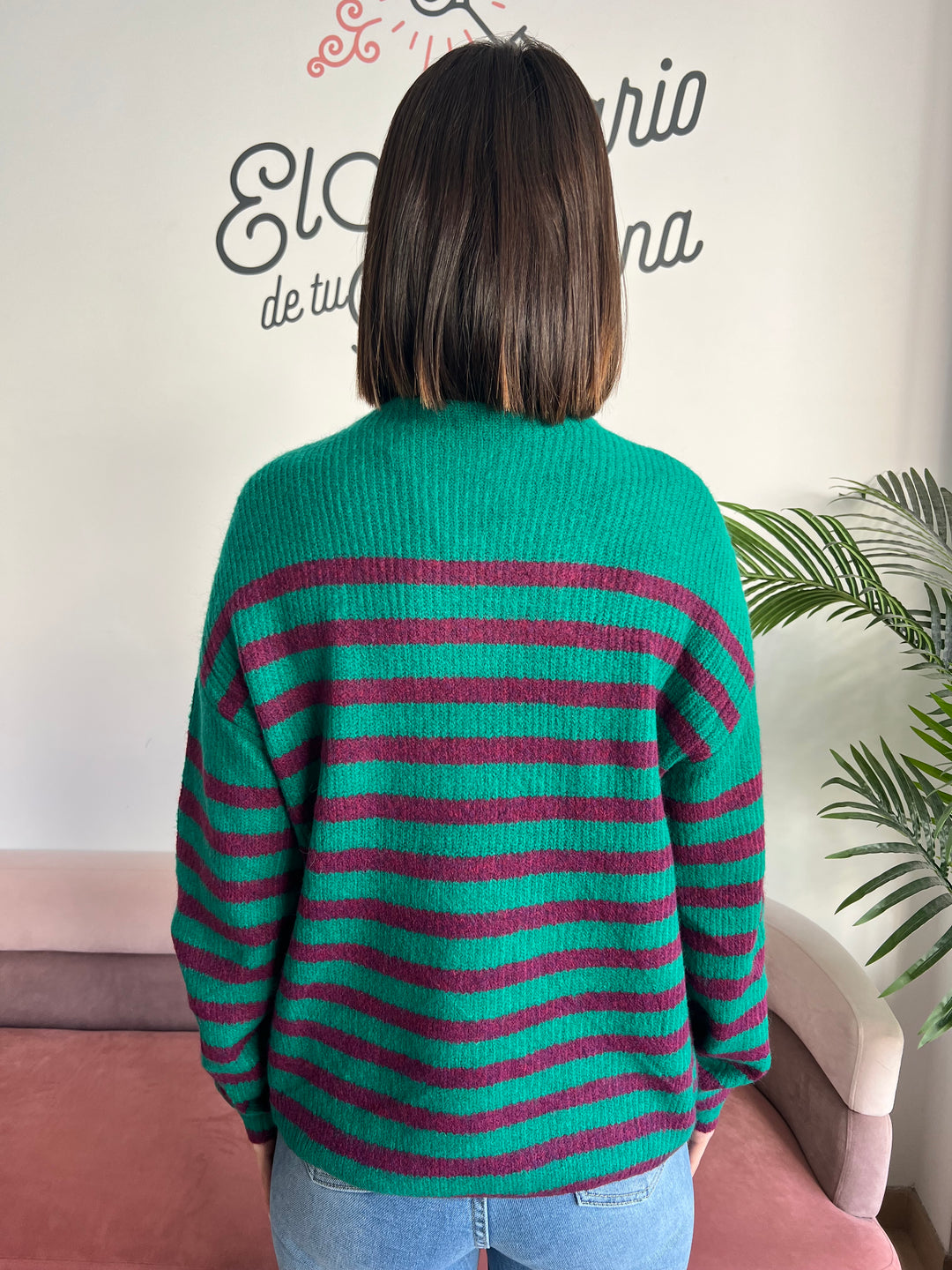 Jersey Carlota verde-buganvilla