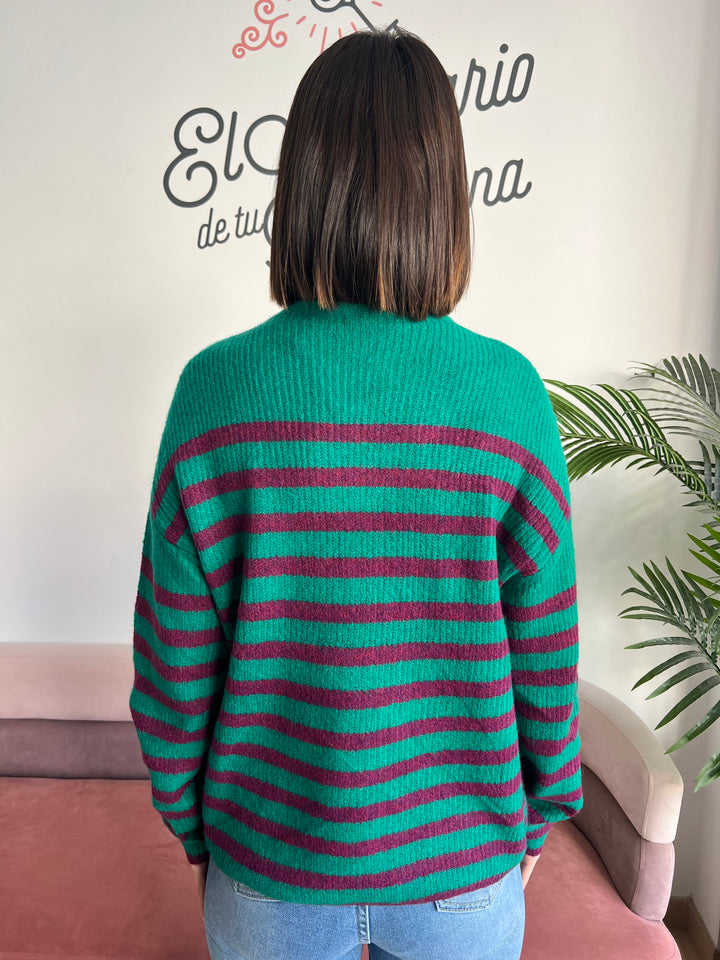 Jersey Carlota verde-buganvilla