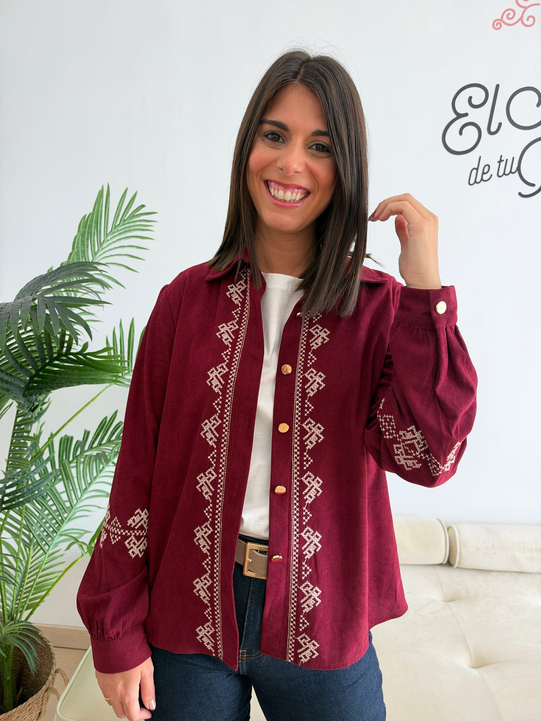 Sobrecamisa Alma burdeos