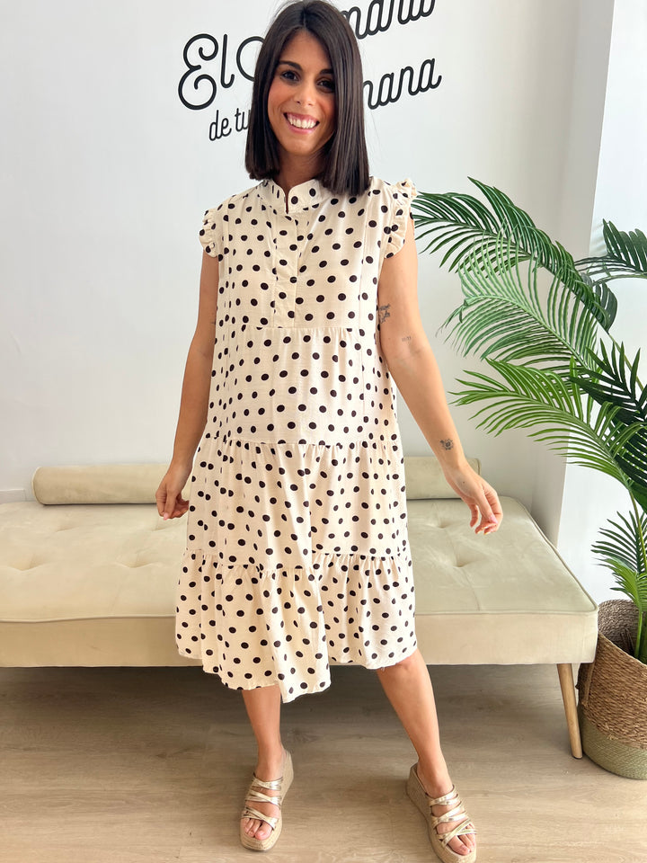 Vestido Martina blanco roto