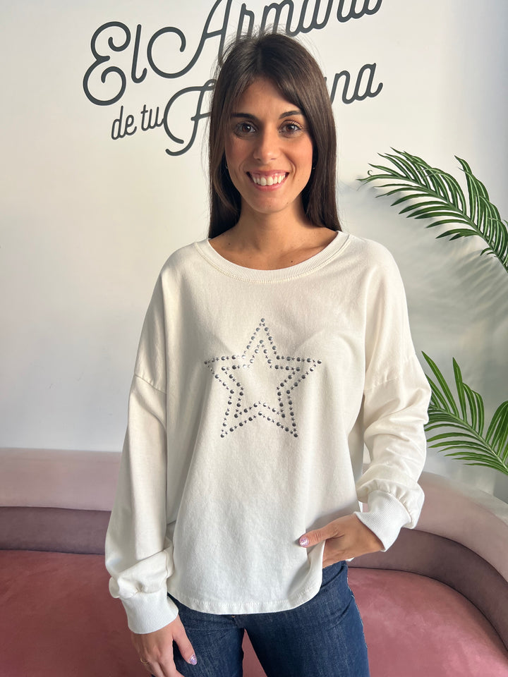Sudadera Estrella blanco