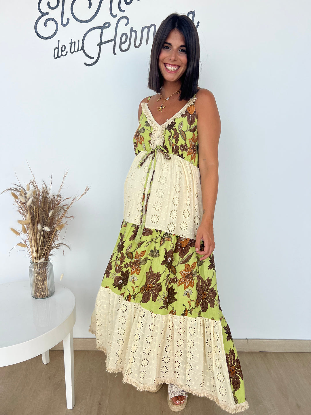 Vestido Manvi pistacho