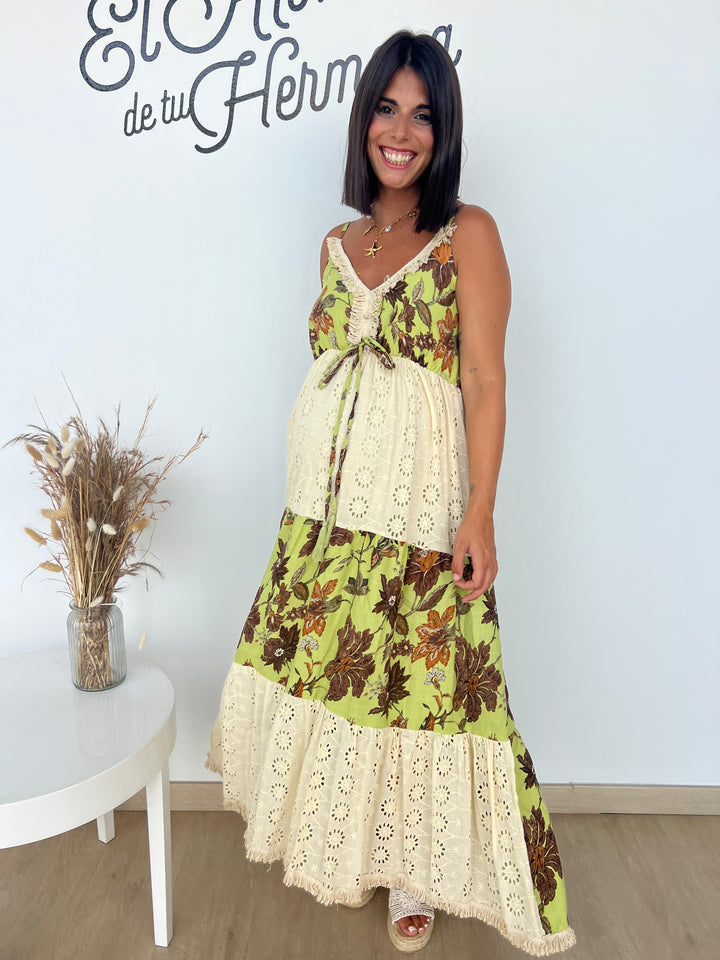 Vestido Manvi pistacho