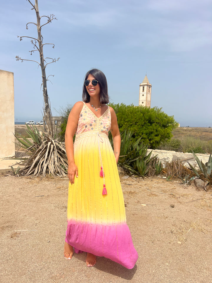 Vestido Tropea buganvilla