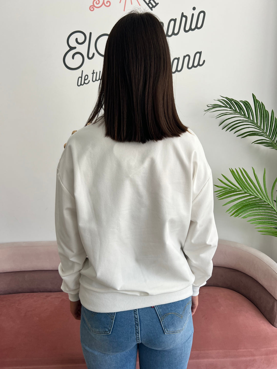 Sudadera Free blanco