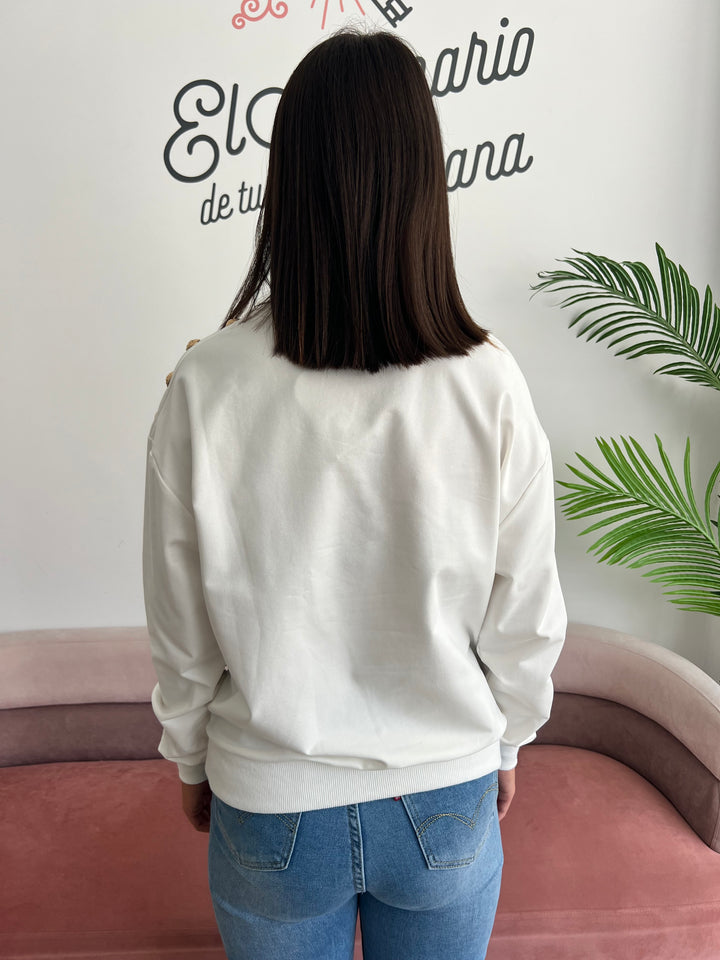 Sudadera Free blanco