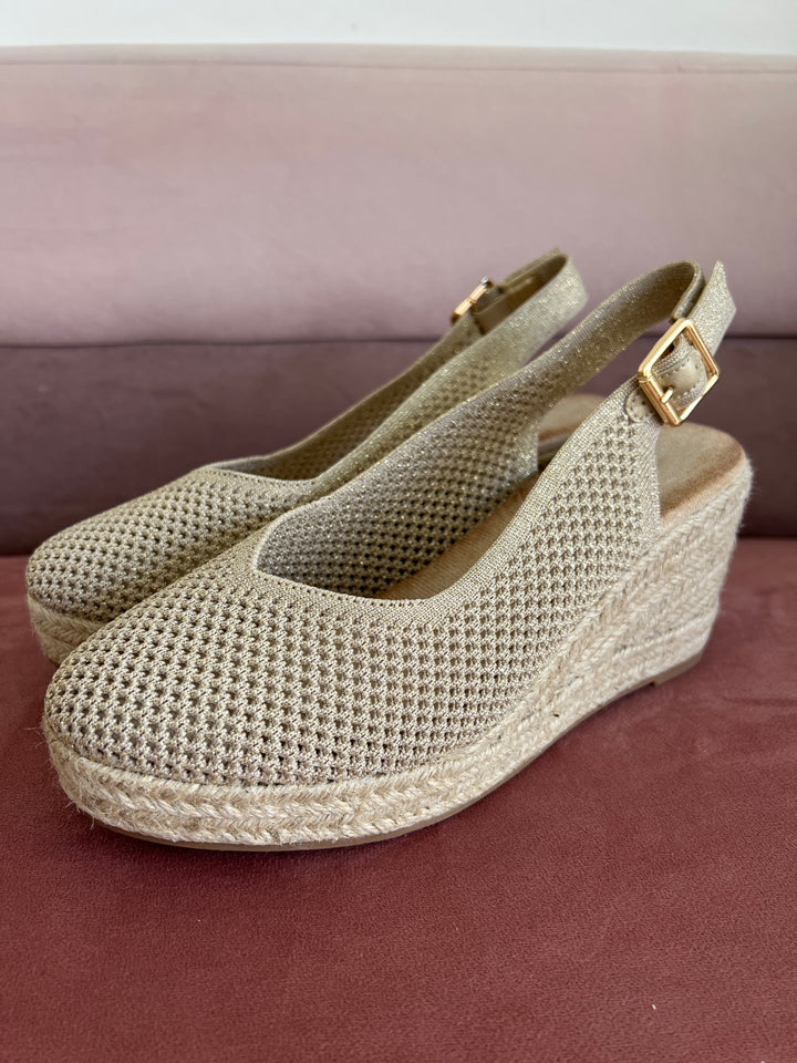 Cuñas Soraya doradas