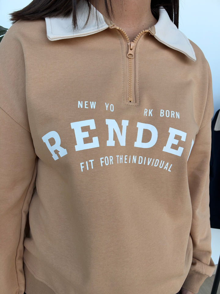 Sudadera Render camel